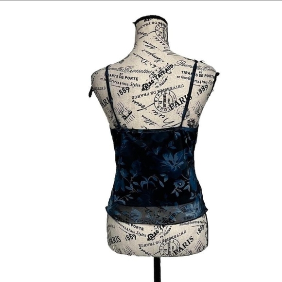 Women's Blue Floral Cami Top - Picture 4 of 8